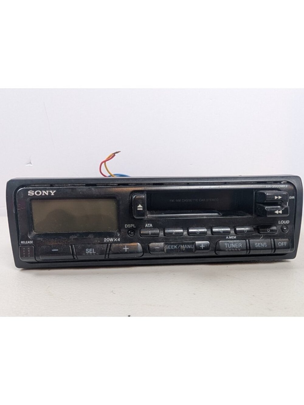 Vintage Sony XR-3500MK2 FM/AM Cassette Car Stereo Receiver Head Unit 20Wx4